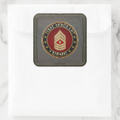 U.S. Marines: Erster Sergeant (USMC 1stSgt) [3D] Quadratischer Aufkleber (Tasche)