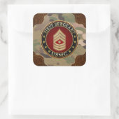 U.S. Marines: Erster Sergeant (USMC 1stSgt) [3D] Quadratischer Aufkleber (Tasche)