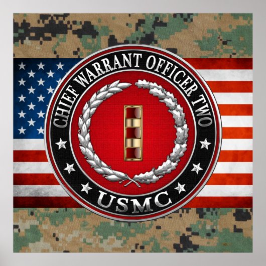 U.S. Marines: Hauptbefehl Zwei (USMC CWO-2) [3D] Poster (Vorne)