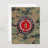 U.S. Marines: Hauptbefehl Zwei (USMC CWO-2) [3D] Postkarte (Vorne/Hinten)