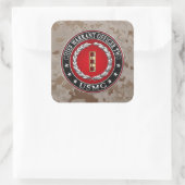 U.S. Marines: Hauptbefehl Zwei (USMC CWO-2) [3D] Quadratischer Aufkleber (Tasche)