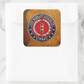 U.S. Marines: Hauptbefehl Zwei (USMC CWO-2) [3D] Quadratischer Aufkleber (Tasche)