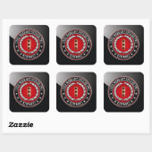 U.S. Marines: Hauptbefehl Zwei (USMC CWO-2) [3D] Quadratischer Aufkleber (Blatt)