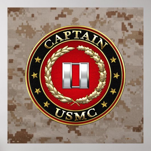 U.S. Marines: Kapitän (USMC Capt) [3D] Poster (Vorne)