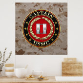 U.S. Marines: Kapitän (USMC Capt) [3D] Poster (Küche)