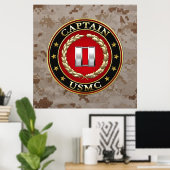 U.S. Marines: Kapitän (USMC Capt) [3D] Poster (Heimbüro)