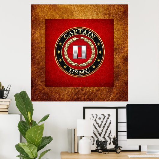 U.S. Marines: Kapitän (USMC Capt) [3D] Poster (Heimbüro)