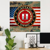 U.S. Marines: Kapitän (USMC Capt) [3D] Poster (Heimbüro)