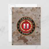 U.S. Marines: Kapitän (USMC Capt) [3D] Postkarte (Vorne/Hinten)