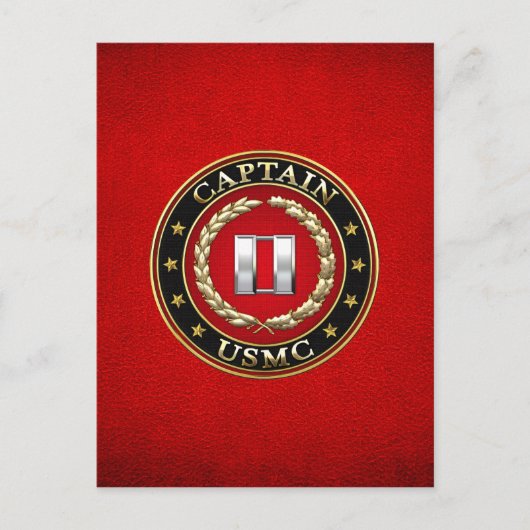 U.S. Marines: Kapitän (USMC Capt) [3D] Postkarte (Vorderseite)