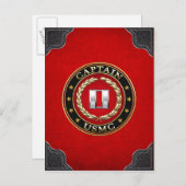 U.S. Marines: Kapitän (USMC Capt) [3D] Postkarte (Vorne/Hinten)