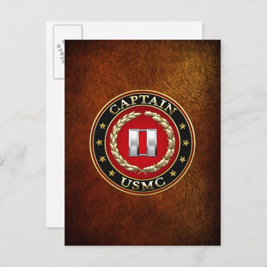 U.S. Marines: Kapitän (USMC Capt) [3D] Postkarte (Vorne/Hinten)