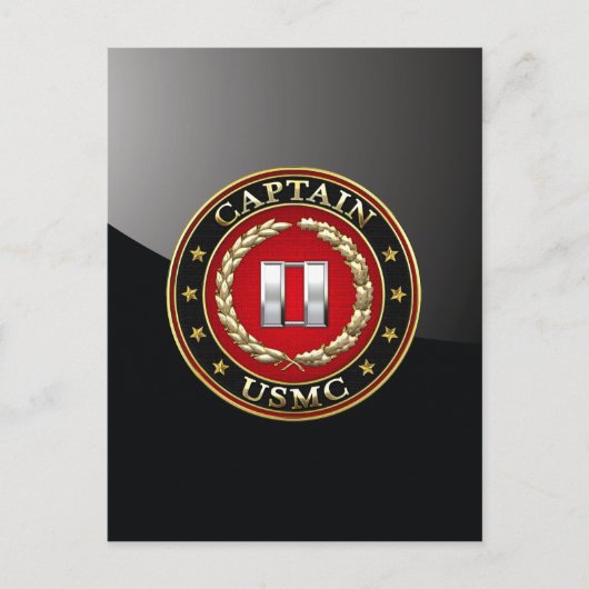 U.S. Marines: Kapitän (USMC Capt) [3D] Postkarte (Vorderseite)