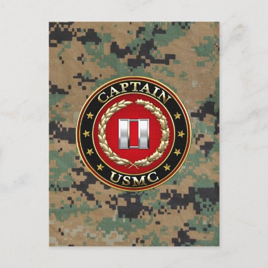 U.S. Marines: Kapitän (USMC Capt) [3D] Postkarte (Vorderseite)
