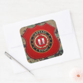 U.S. Marines: Kapitän (USMC Capt) [3D] Quadratischer Aufkleber (Umschlag)