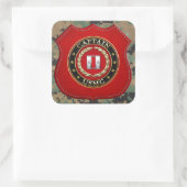 U.S. Marines: Kapitän (USMC Capt) [3D] Quadratischer Aufkleber (Tasche)