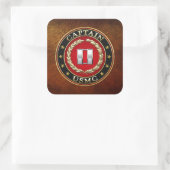 U.S. Marines: Kapitän (USMC Capt) [3D] Quadratischer Aufkleber (Tasche)