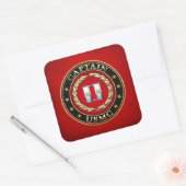 U.S. Marines: Kapitän (USMC Capt) [3D] Quadratischer Aufkleber (Umschlag)
