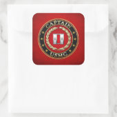 U.S. Marines: Kapitän (USMC Capt) [3D] Quadratischer Aufkleber (Tasche)