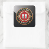 U.S. Marines: Kapitän (USMC Capt) [3D] Quadratischer Aufkleber (Tasche)