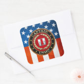 U.S. Marines: Kapitän (USMC Capt) [3D] Quadratischer Aufkleber (Umschlag)