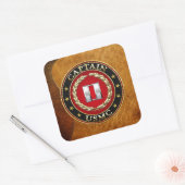 U.S. Marines: Kapitän (USMC Capt) [3D] Quadratischer Aufkleber (Umschlag)