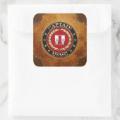 U.S. Marines: Kapitän (USMC Capt) [3D] Quadratischer Aufkleber (Tasche)
