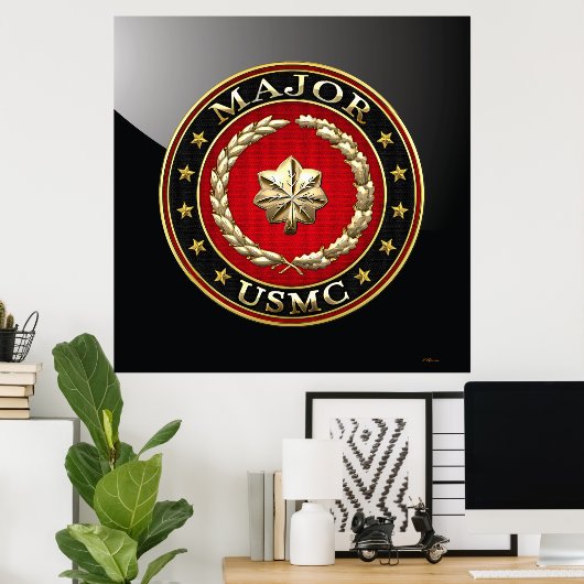 U.S. Marines: Major (USMC Maj) [3D] Poster (Heimbüro)