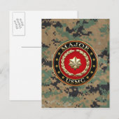 U.S. Marines: Major (USMC Maj) [3D] Postkarte (Vorne/Hinten)