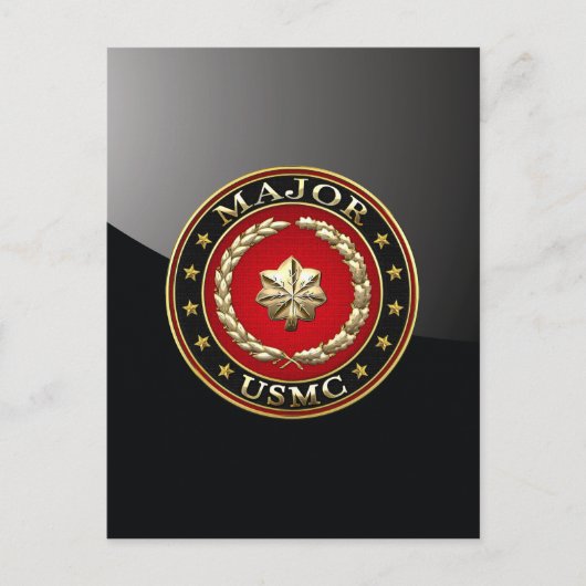 U.S. Marines: Major (USMC Maj) [3D] Postkarte (Vorderseite)