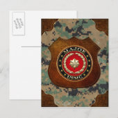 U.S. Marines: Major (USMC Maj) [3D] Postkarte (Vorne/Hinten)