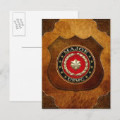 U.S. Marines: Major (USMC Maj) [3D] Postkarte (Vorne/Hinten)