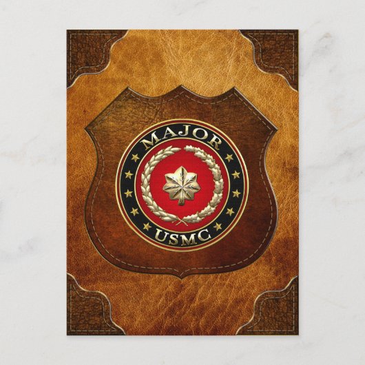 U.S. Marines: Major (USMC Maj) [3D] Postkarte (Vorderseite)
