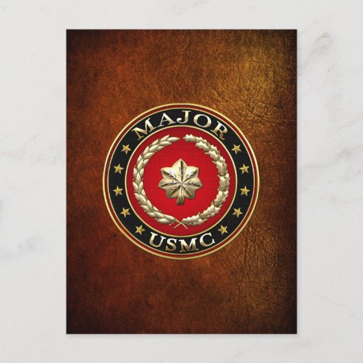 U.S. Marines: Major (USMC Maj) [3D] Postkarte (Vorderseite)