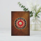 U.S. Marines: Major (USMC Maj) [3D] Postkarte (Stehend Vorderseite)
