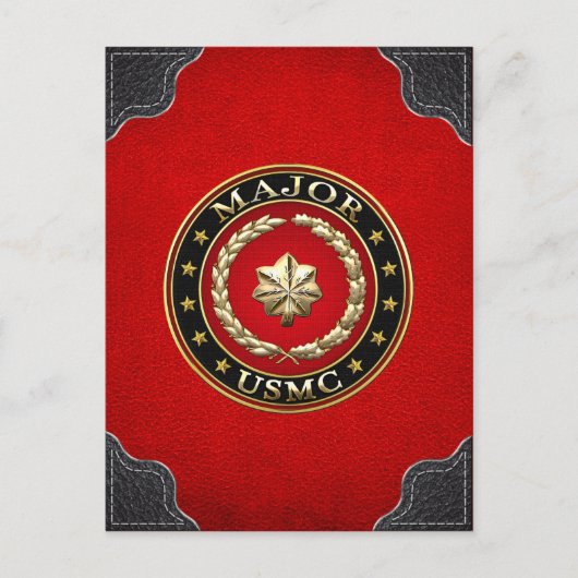 U.S. Marines: Major (USMC Maj) [3D] Postkarte (Vorderseite)