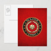 U.S. Marines: Major (USMC Maj) [3D] Postkarte (Vorne/Hinten)