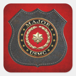 U.S. Marines: Major (USMC Maj) [3D] Quadratischer Aufkleber