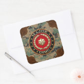 U.S. Marines: Major (USMC Maj) [3D] Quadratischer Aufkleber (Umschlag)