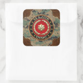 U.S. Marines: Major (USMC Maj) [3D] Quadratischer Aufkleber (Tasche)