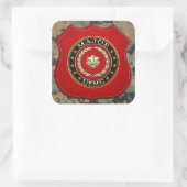 U.S. Marines: Major (USMC Maj) [3D] Quadratischer Aufkleber (Tasche)