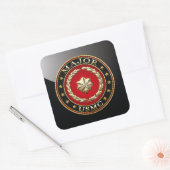 U.S. Marines: Major (USMC Maj) [3D] Quadratischer Aufkleber (Umschlag)
