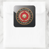 U.S. Marines: Major (USMC Maj) [3D] Quadratischer Aufkleber (Tasche)