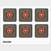 U.S. Marines: Major (USMC Maj) [3D] Quadratischer Aufkleber (Blatt)