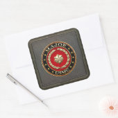 U.S. Marines: Major (USMC Maj) [3D] Quadratischer Aufkleber (Umschlag)