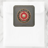 U.S. Marines: Major (USMC Maj) [3D] Quadratischer Aufkleber (Tasche)
