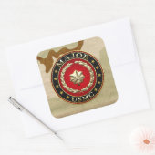 U.S. Marines: Major (USMC Maj) [3D] Quadratischer Aufkleber (Umschlag)