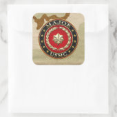 U.S. Marines: Major (USMC Maj) [3D] Quadratischer Aufkleber (Tasche)