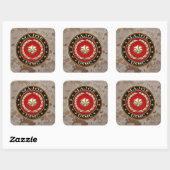 U.S. Marines: Major (USMC Maj) [3D] Quadratischer Aufkleber (Blatt)