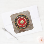 U.S. Marines: Major (USMC Maj) [3D] Quadratischer Aufkleber (Umschlag)